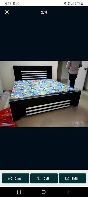 double bed/bed set/Wooden Double Bed 3