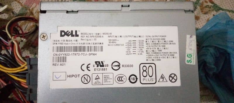 dell psu 500 walt  pc WORKSTATION ddr4 rx 470 rx 590 rx 570 rx 580 gtx 0