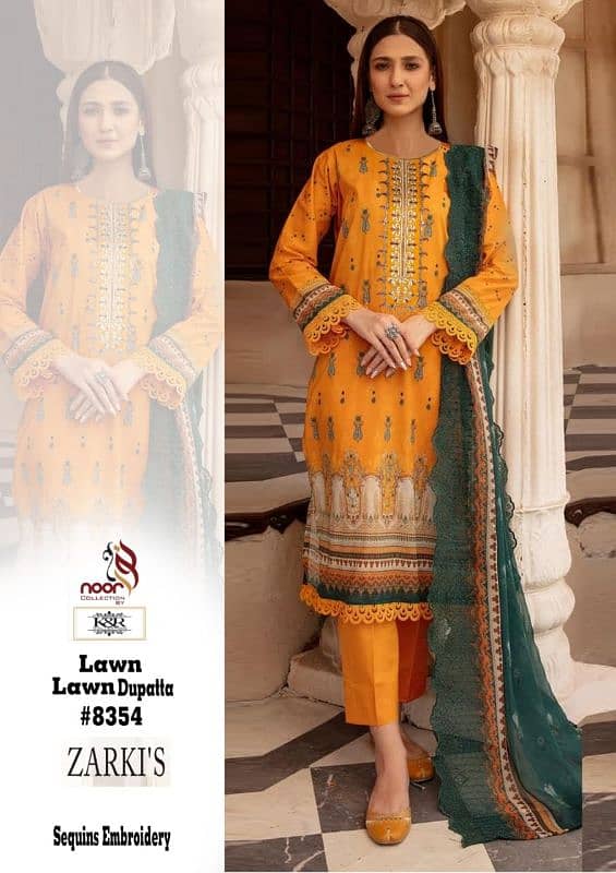 Digital printed lawn collection 2025 3