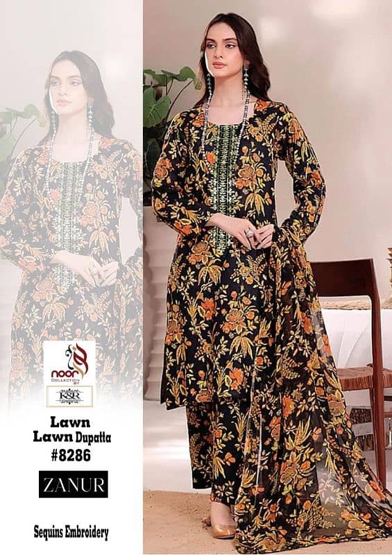 Digital printed lawn collection 2025 8