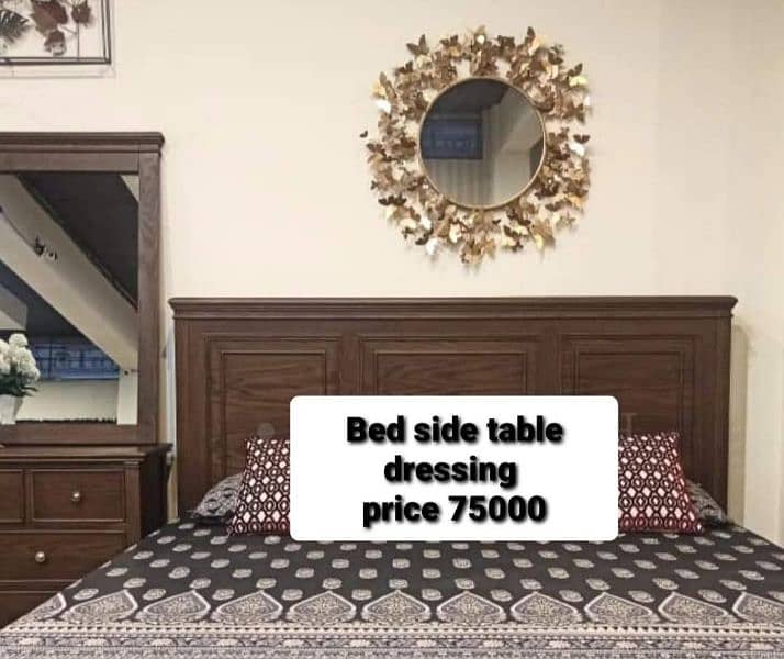 Bed set - king size bed- double Bed- solid Bed- wooden Bed set 19