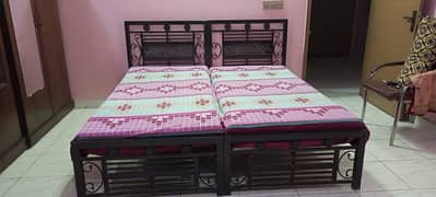 2 singal bed with mattress for sale condition 10/9.