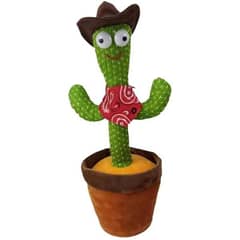 Rechargeable Dancing Cactus Toy with Hat Singing & Talking