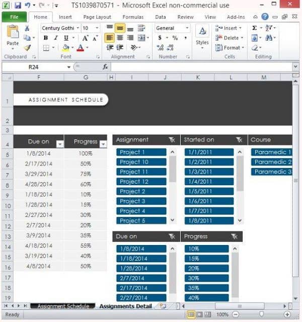 Assignments & data entry 0