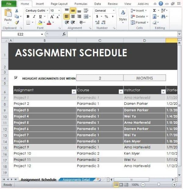 Assignments & data entry 1