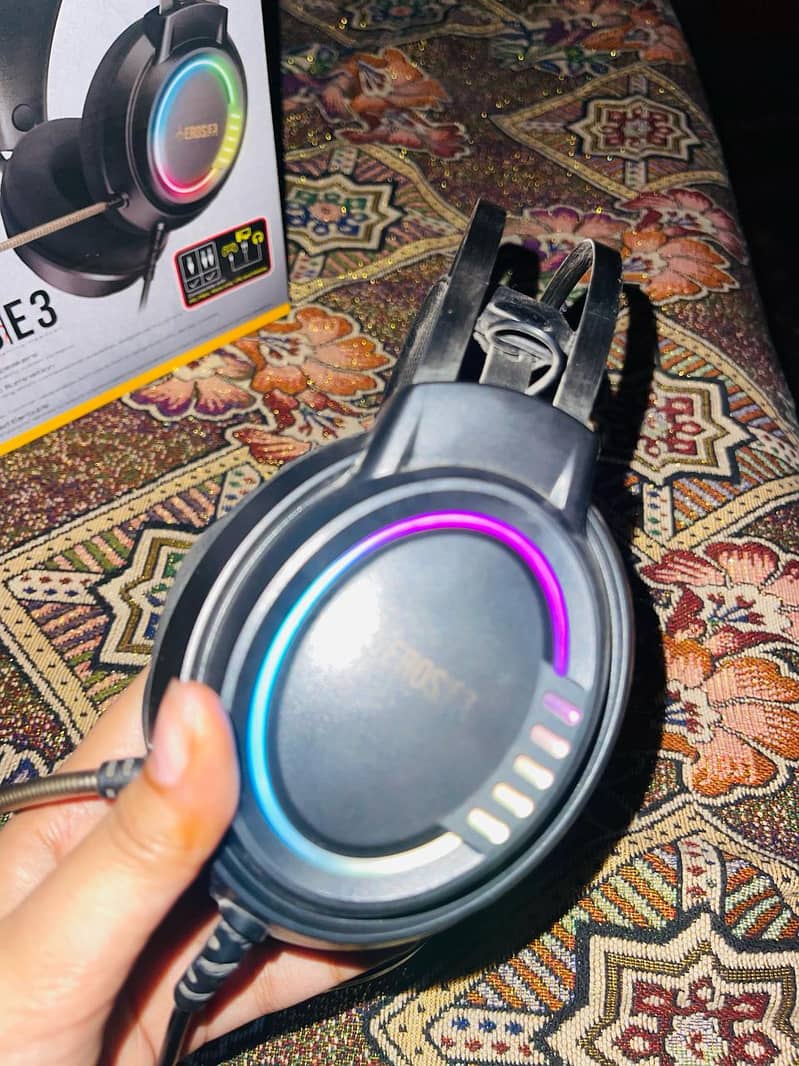 GAMIDAS; Gaming RGB Headphone including MIC. (Model: EROS E3) 3