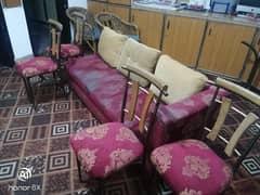 3 seat sofa with 4 chairs