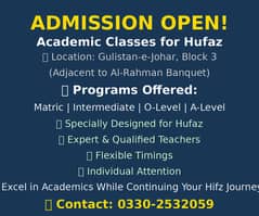 Academic classes for hufaz