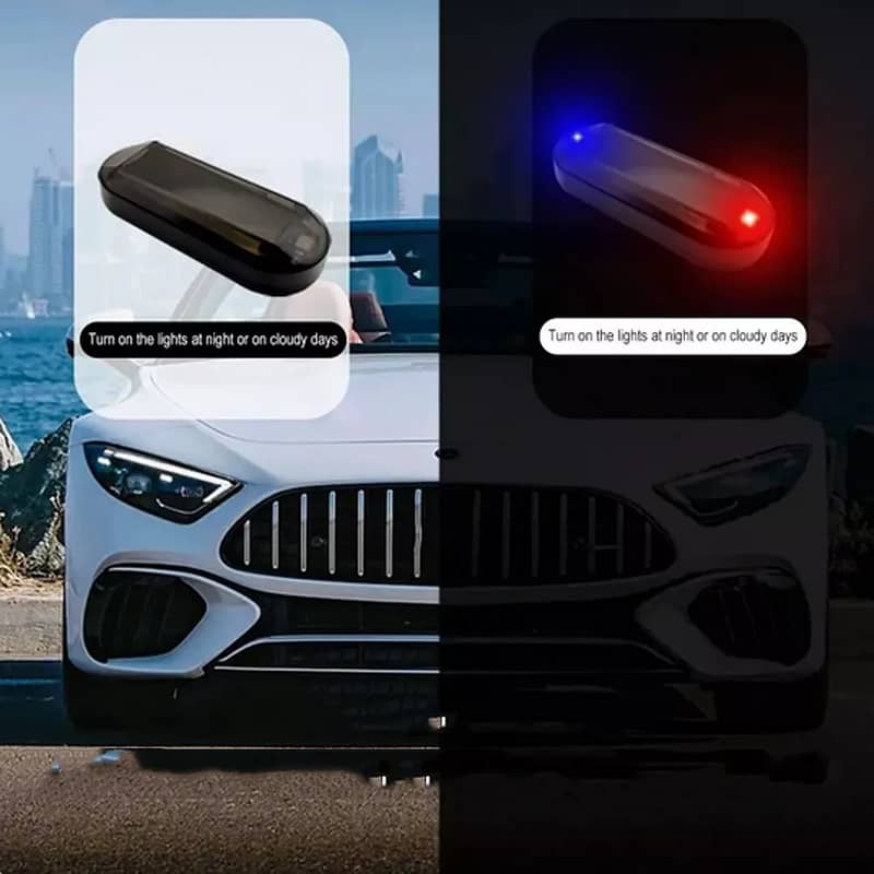 Solar LED Flash Light Anti-theft Safety Warning Light 6