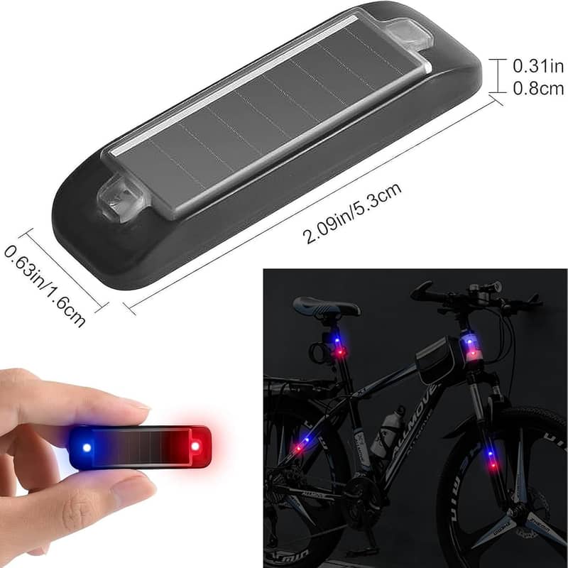 Solar LED Flash Light Anti-theft Safety Warning Light 8