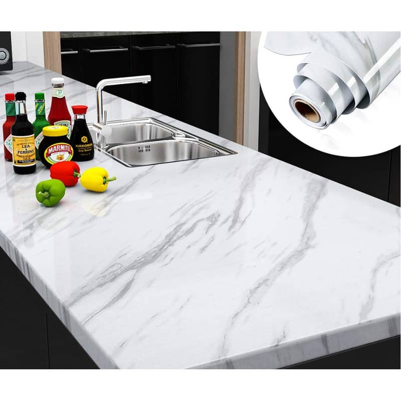 Marble Texture Design PVC Waterproof Self adhesive Wallpaper Sticker 1