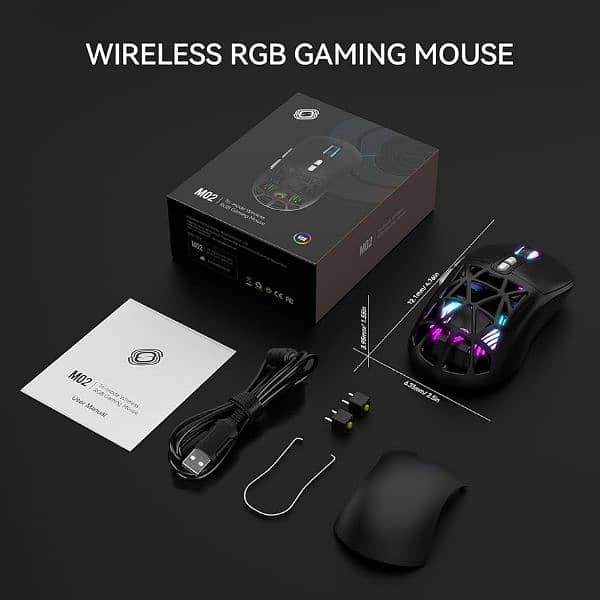 M7 Wired / Bluetooth / 2.4G Wireless Mouse RGB Light Gaming Office Hom 1