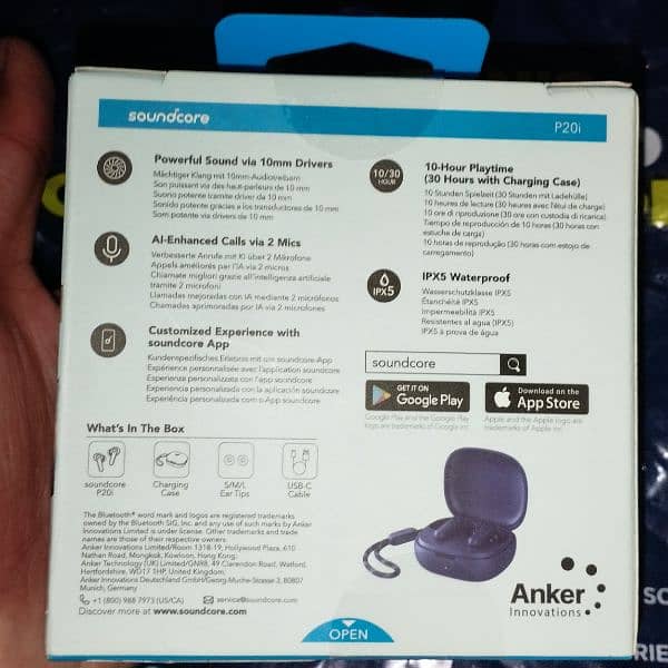 Anker Soundcore P20i Blue Color Earbud 6