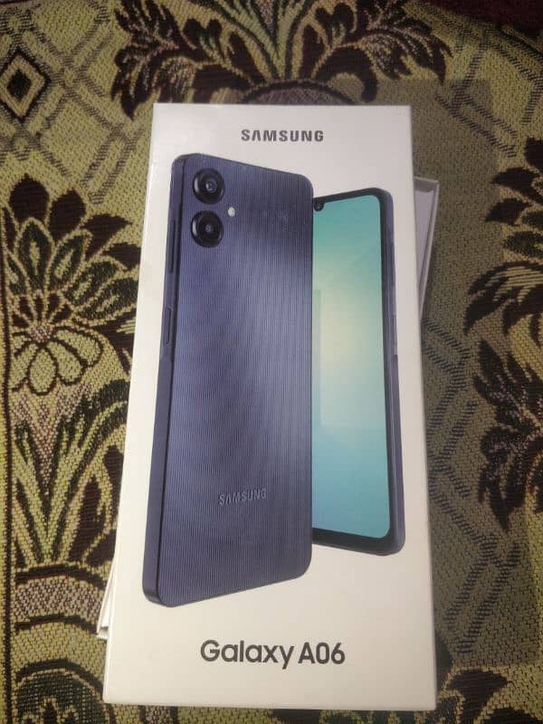 samsung mobile A06 in new condition and new version with box 6