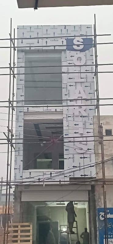 Wall cladding sheet and curtain wall, spider glass fitting 8
