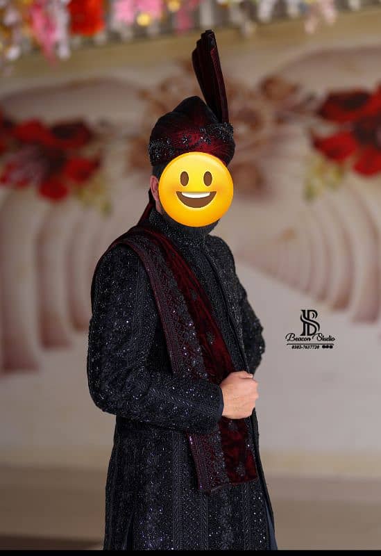 Black sherwani for sale 0