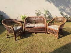 Cane chairs with cushions