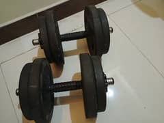 20 KG detachable dumbbells + rod for sale