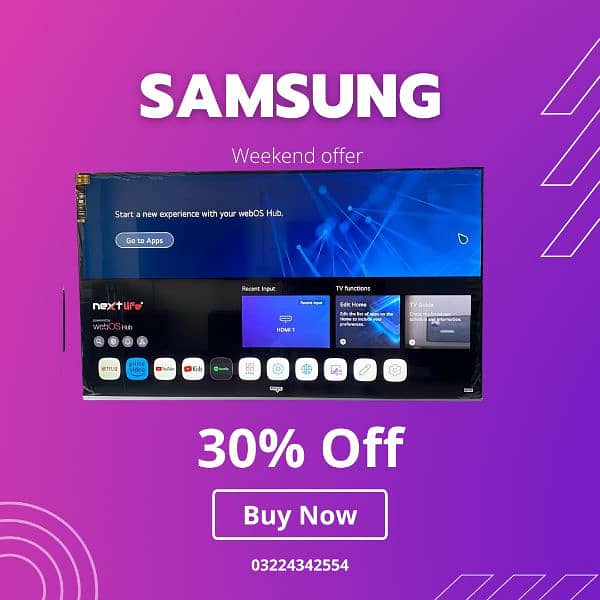 30% off samsung 43 inch led tv Android smart 4k 03224342554 0