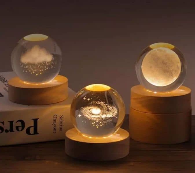 3D Crystal Ball Lamp in Space Designs 2