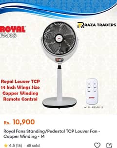 used standing Royal fans with remote control