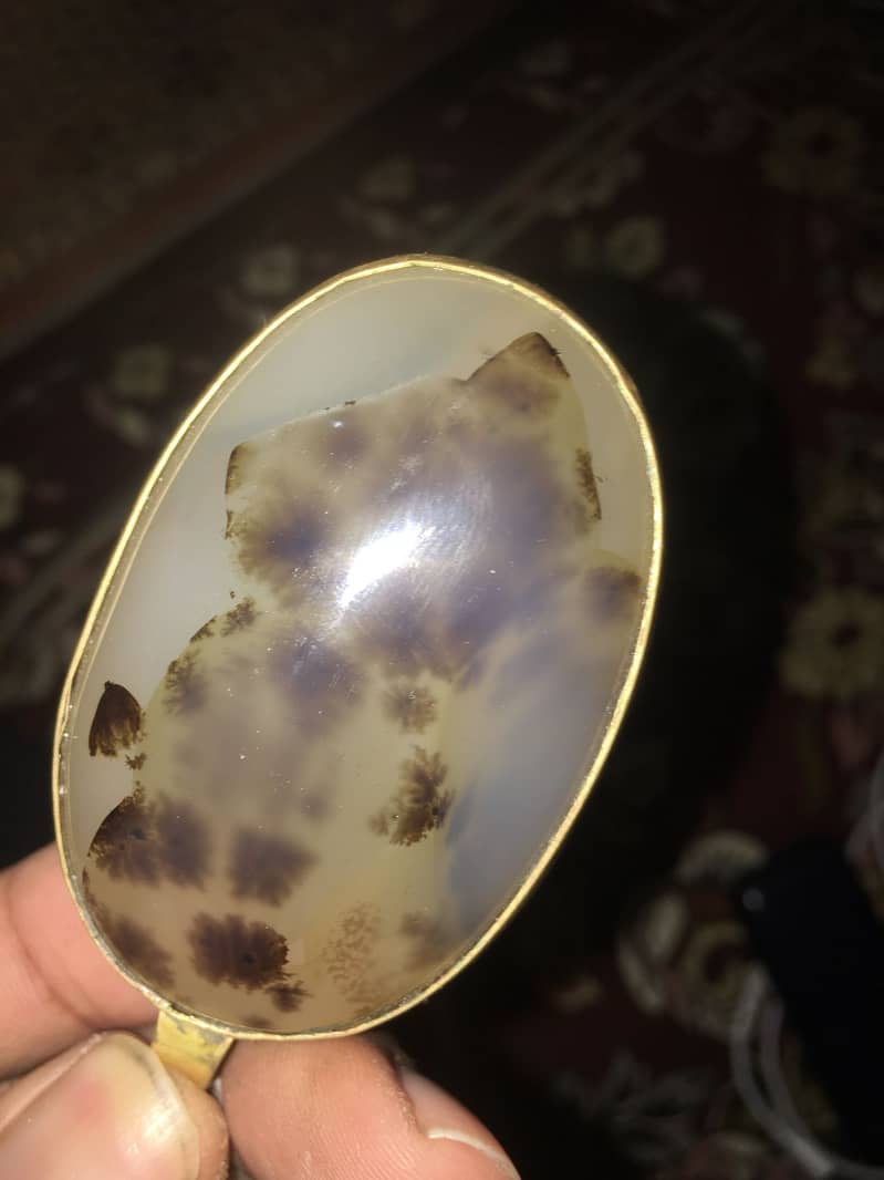 Big Size Shajri Aqeeq(Moss Agate) Stone Locket 1