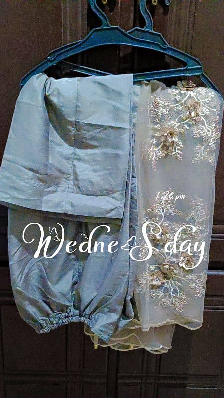 khadi net fabric 3 PC suit 0