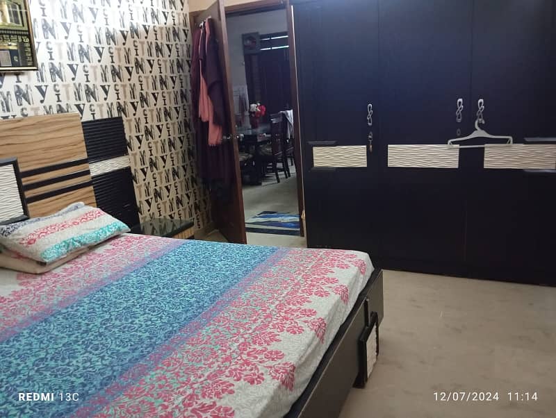 two bed dd ground floor portion for rent in johar 3