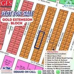 PLOT SALE IN NORTH TOWN RESIDENCY PHASE 1 GOLD BLOCK ON INSTALLMENT