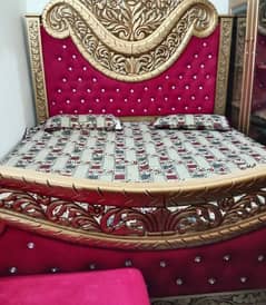 deco Bed Set/bridal set/king size doublebed/bedroom furniture/cupboard