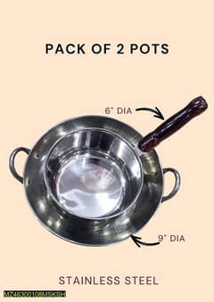 Stainless steel Pan and pot set, WhatsApp (03145156658)