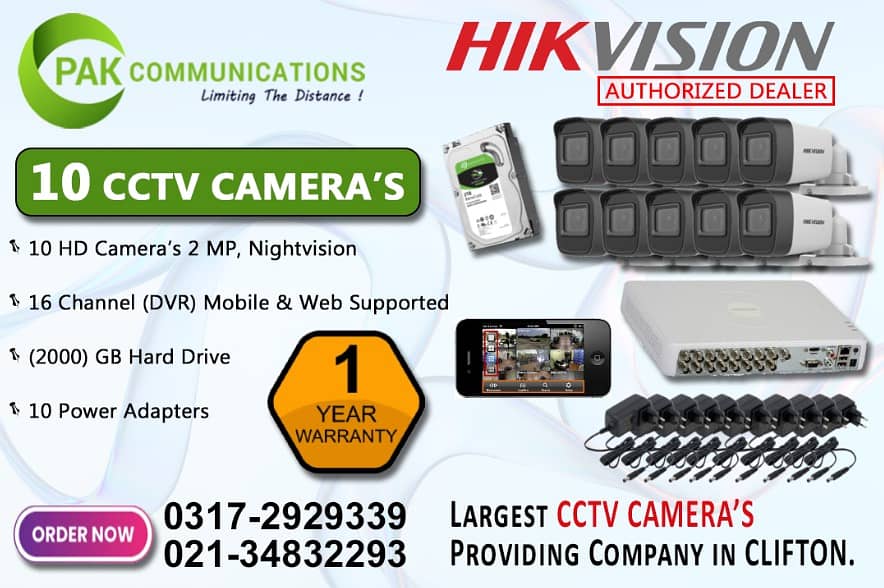 10 HD CCTV Cameras Package HIKVision (Authorized Dealer) 0