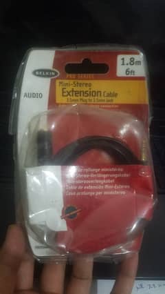 Belkin 3.5mm Audio 6 Ft Extension Cable. Gold. O3244833221