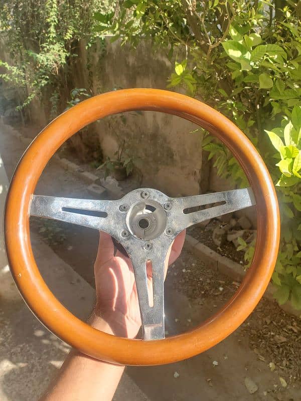 universal hand made wooden steering wheel 1