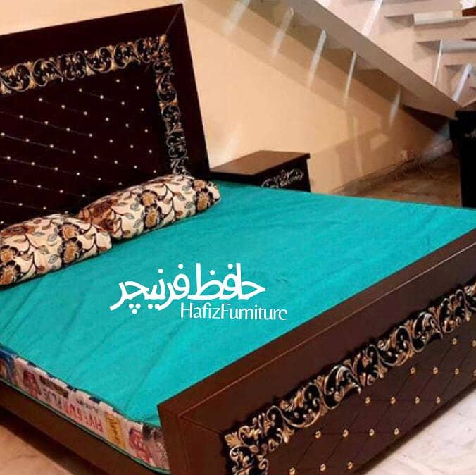 Poshish bed/king size bed/dressing table/bed set/wooden bed/furniture 7