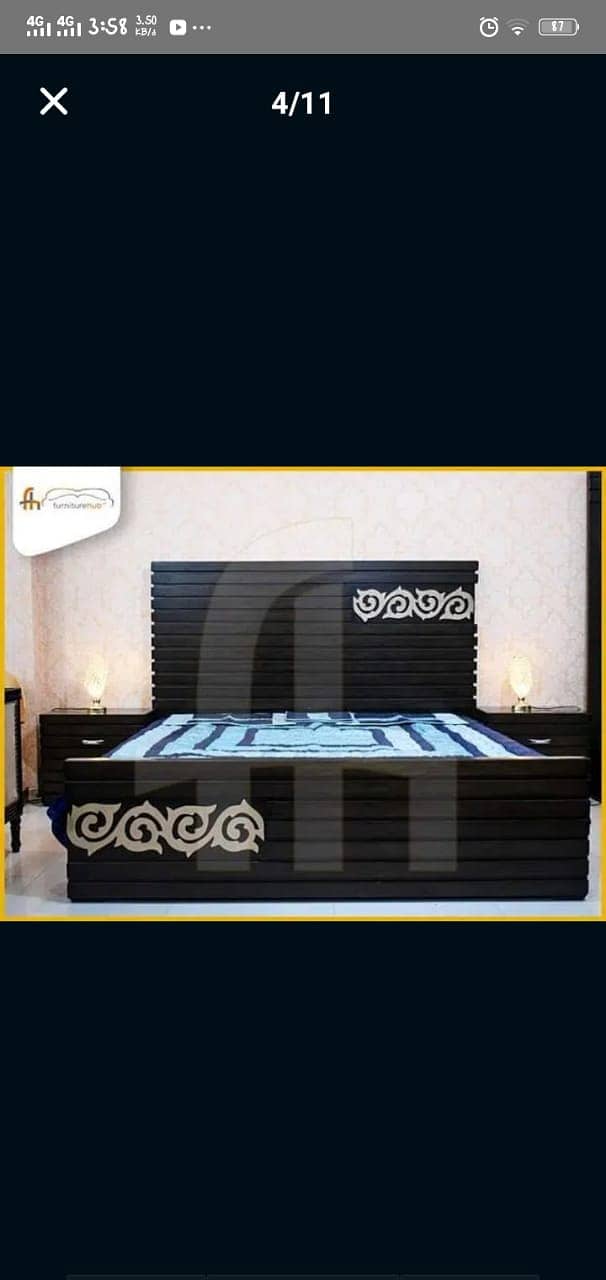 Poshish bed/king size bed/dressing table/bed set/wooden bed/furniture 14