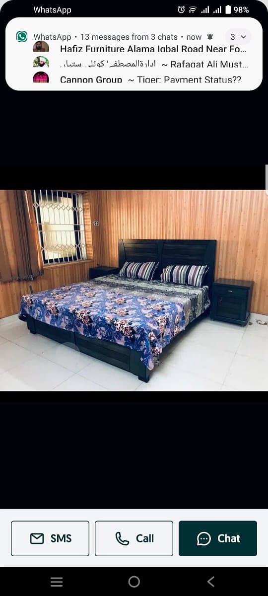 Double bed/King size bed/Dressing table/Bed set/Wooden bed/Furniture 2