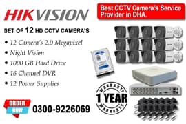 12 CCTV Cameras Set 2mp In DHA (HIK Vision)