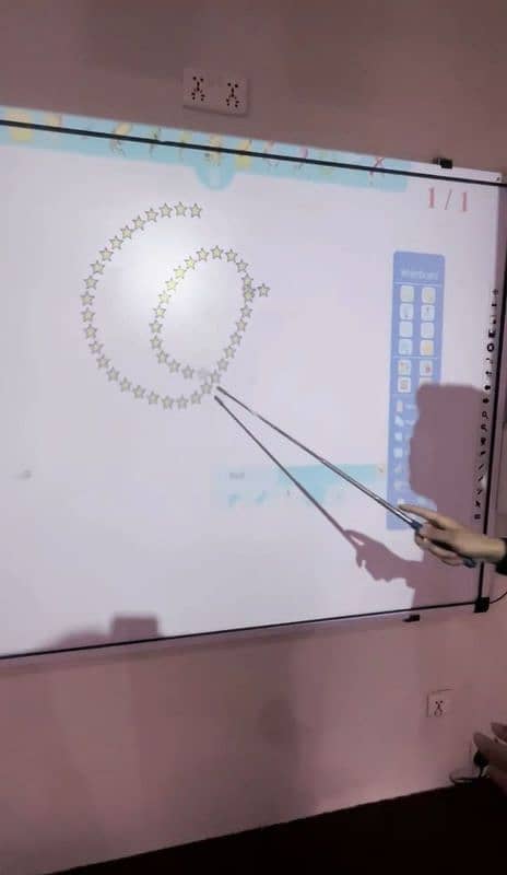 Projector with smart board and computer 3