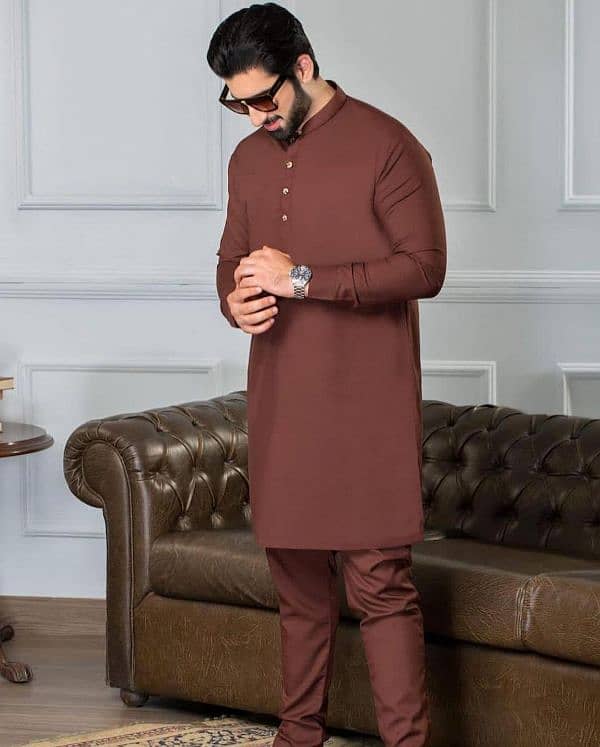 Man's Wash and wear Plain suit-1 Pc masterpiece Eid new look 1