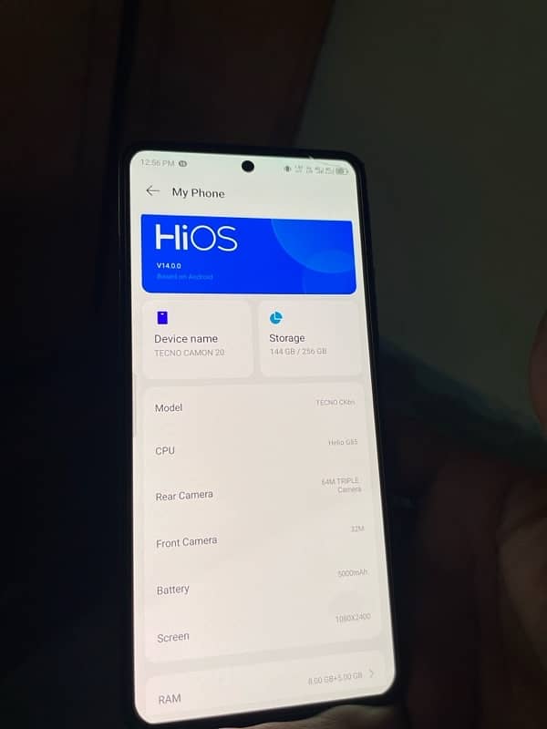 tecno camon 20 , 8+8/256 8