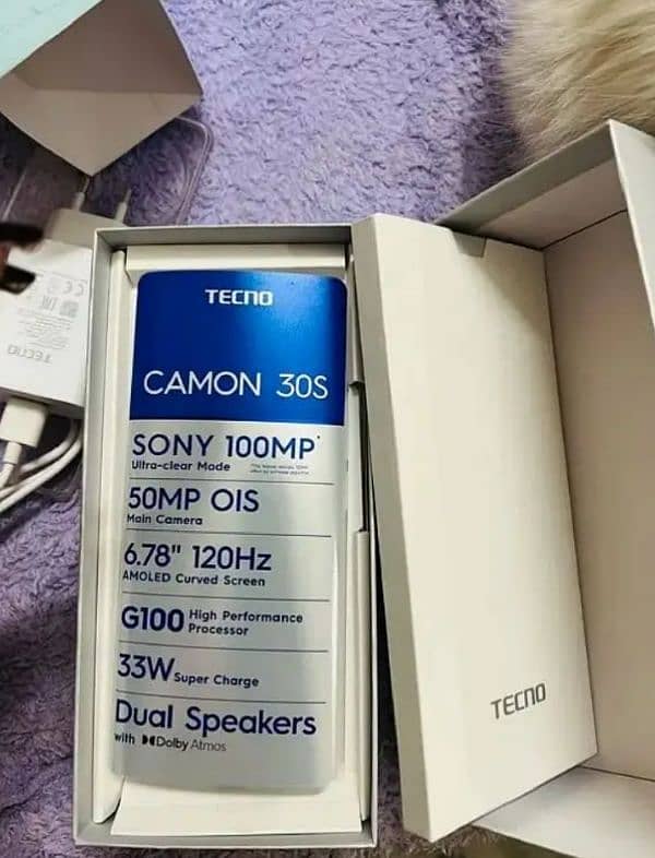 tecno camon 30s 8/256 just box open full box ok 2