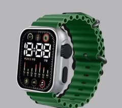 Unisex Water Proof  Digital Display Watch- 1pc square case