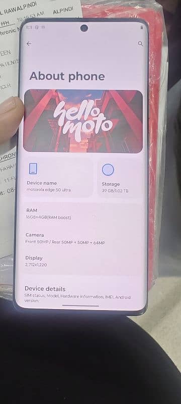 moto edge 50 ultra 16gb 1tb sim working 4