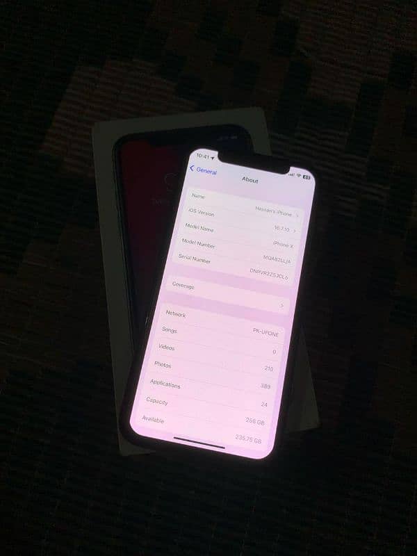 iPhone X 256GB WhatsApp 03122460908 5