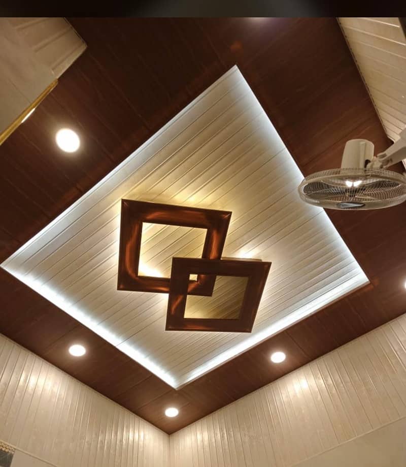 pvc wall panel - Wallpaper - vinyl/wood floor - fiber door - ceiling 8