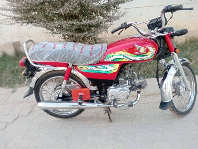 Honda CD70 model 2023 fresh condition All Punjab number 4