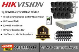 2MP 14 CCTV Cameras Bundle Brand HIKVision