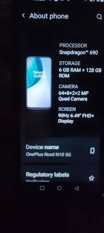 oneplus nord N10 6gb/128gb non PTA 1