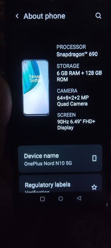 oneplus nord N10 6gb/128gb non PTA 2